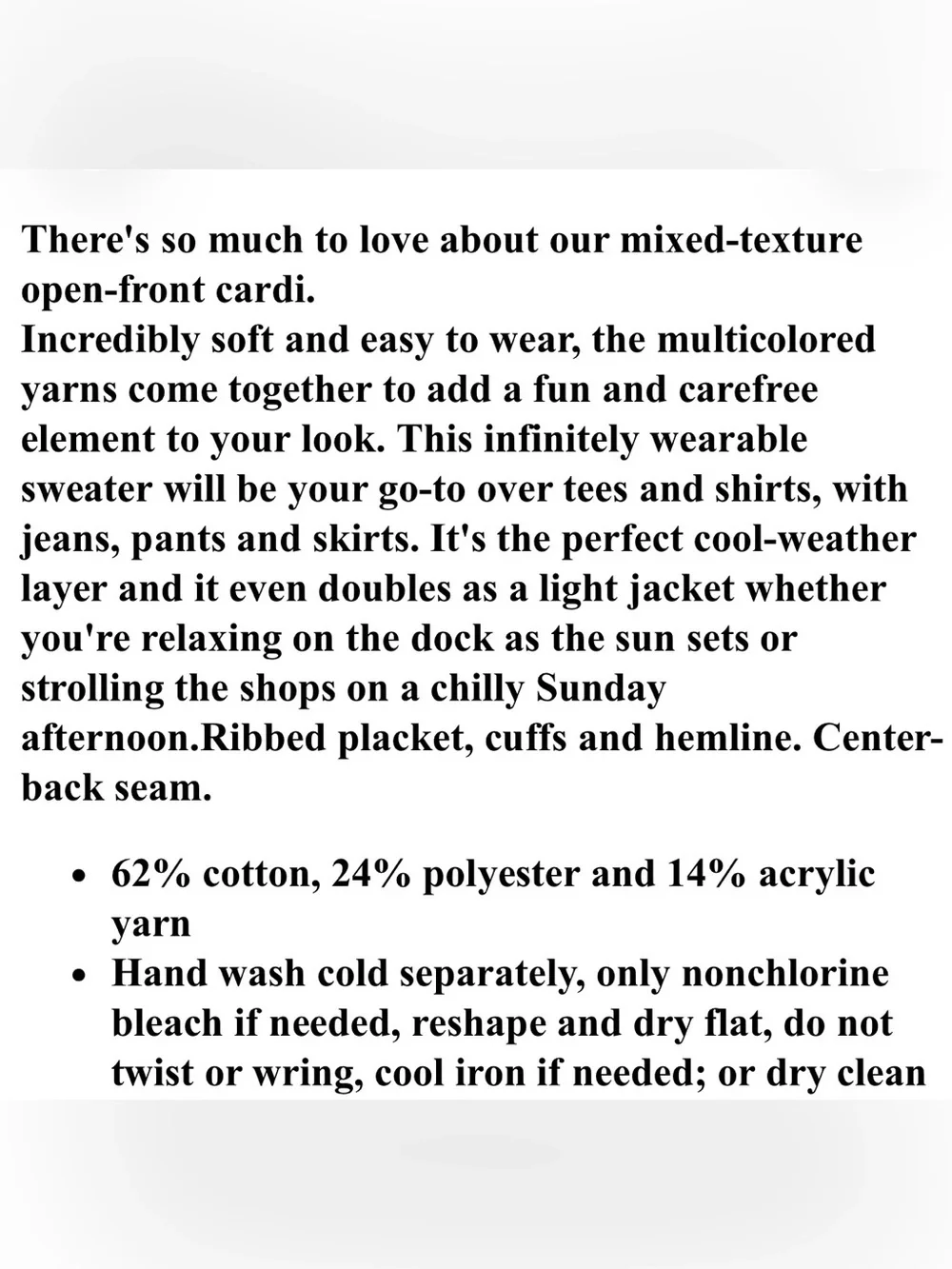 J. Jill Mixed Knit Open Cardigan Sweater Green